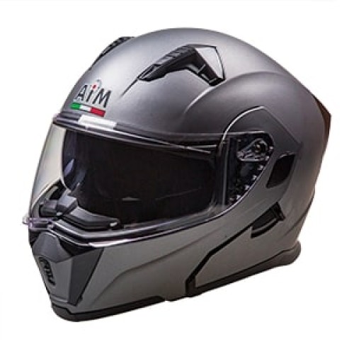 Мотошлем зимний AiM JK906, серый, размер S