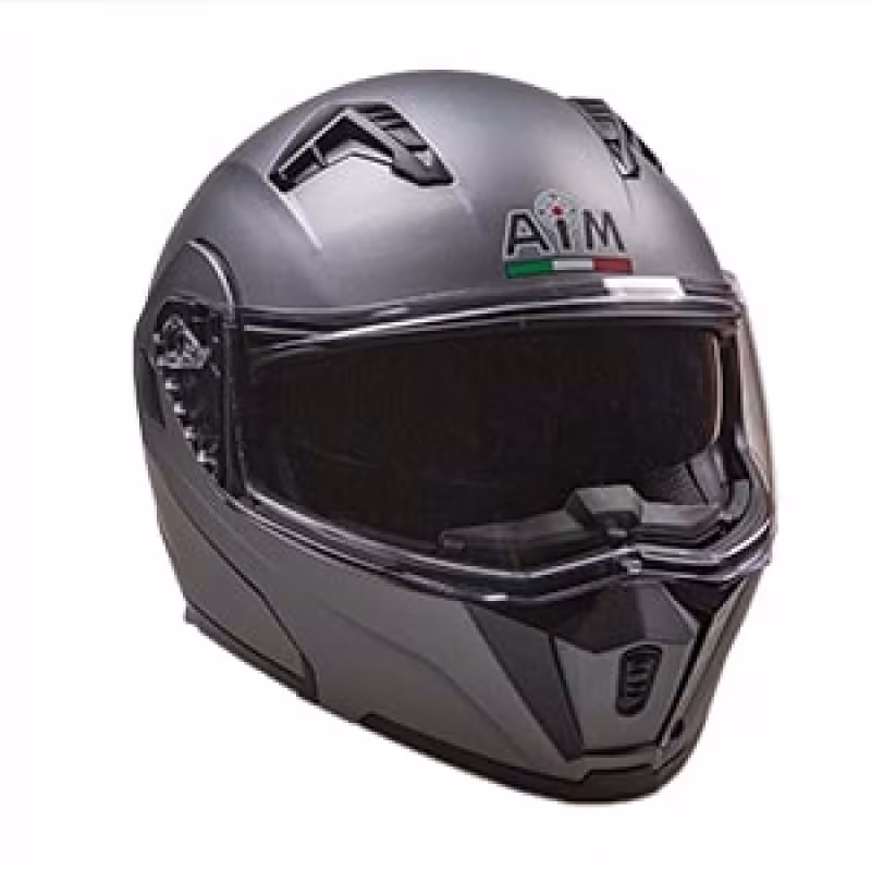 Мотошлем зимний AiM JK906, серый, размер S