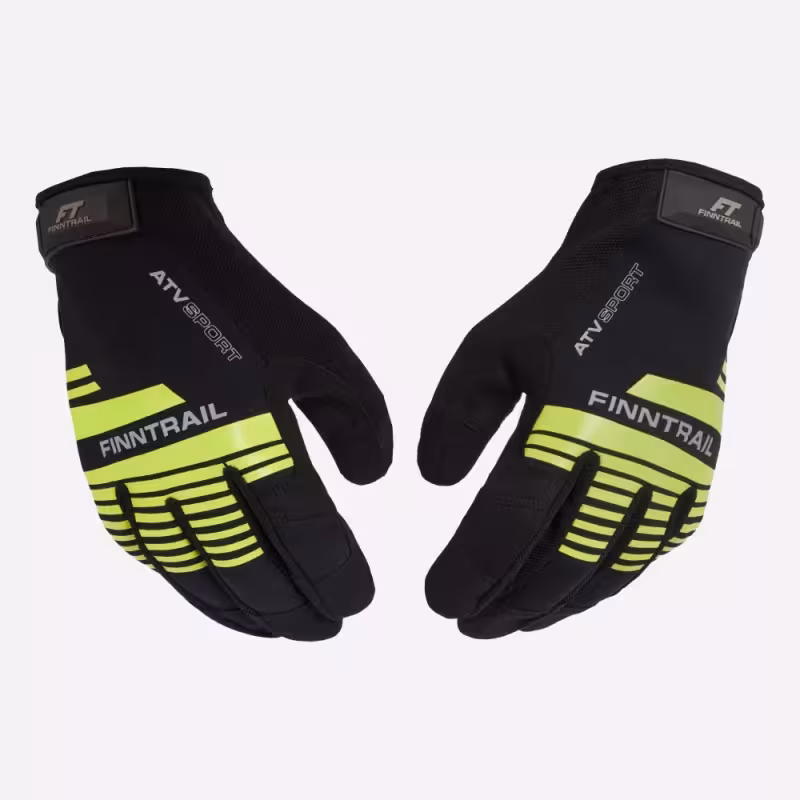 Мотоперчатки Finntrail Eagle 2840 GraphiteYellow, желтый/серый, размер L