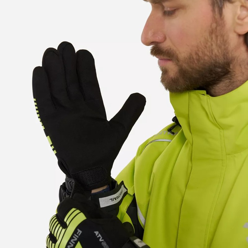 Мотоперчатки Finntrail Eagle 2840 GraphiteYellow, желтый/серый, размер L