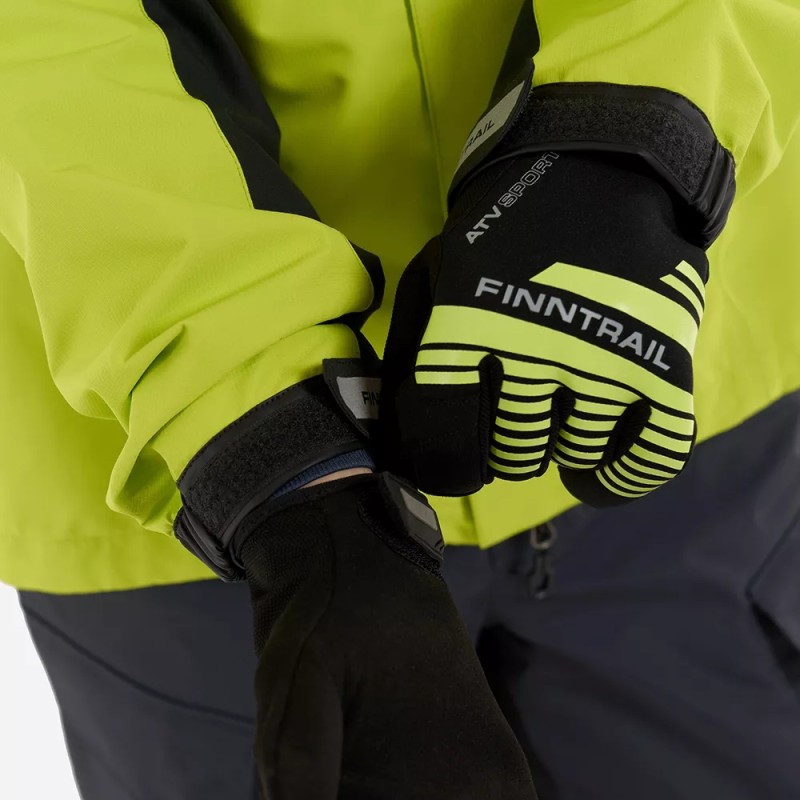 Мотоперчатки Finntrail Eagle 2840 GraphiteYellow, желтый/серый, размер L