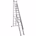 Лестница Новая Высота NV 1230, трёхсекционная алюминиевая, 8.71 м, 3х13 ступеней