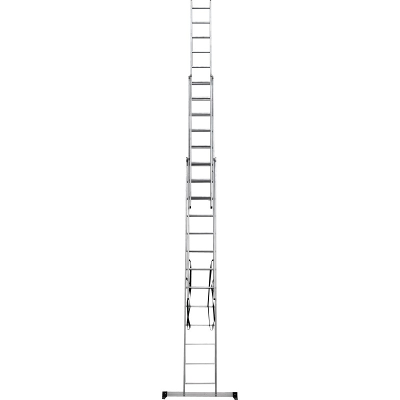 Лестница Новая Высота NV 1230, трёхсекционная алюминиевая, 8.71 м, 3х13 ступеней