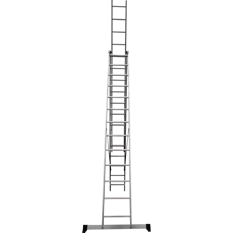 Лестница Новая Высота NV 1230, трёхсекционная алюминиевая, 8.71 м, 3х13 ступеней