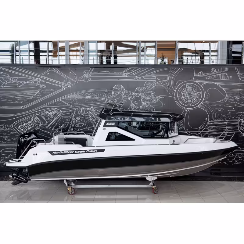 Лодка алюминиевая NorthSilver Eagle Cabin 655 в комплекте с лодочным мотором Yamaha F 175