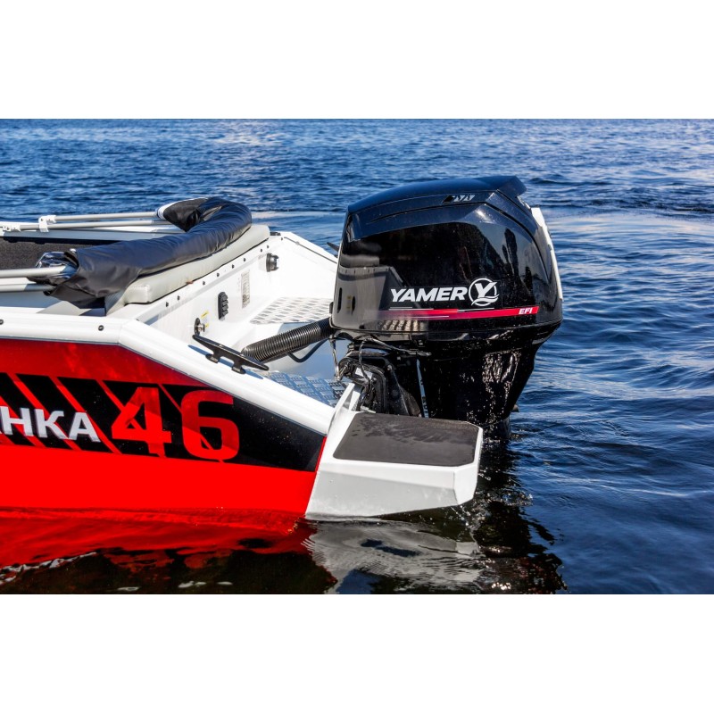 Лодка алюминиевая VBoats Волжанка 46 Fish с лодочным мотором Yamery EF60 FUEL-T