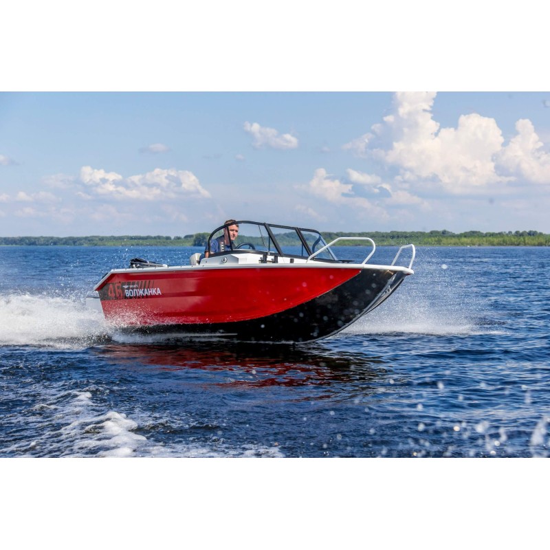 Лодка алюминиевая VBoats Волжанка 46 Fish с лодочным мотором Yamery EF60 FUEL-T