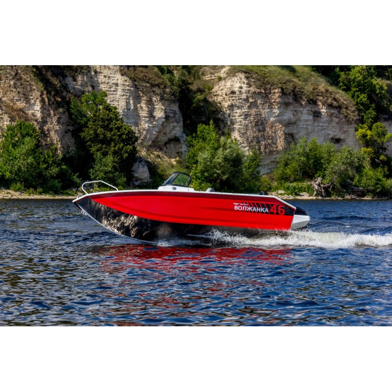 Лодка алюминиевая VBoats Волжанка 46 Fish (высота транца 510 мм L)