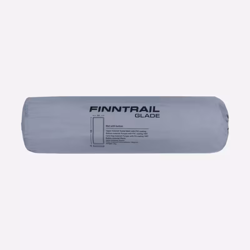 Коврик самонадувающийся Finntrail Glade 1140 Grey, серый, 198x64x5 см