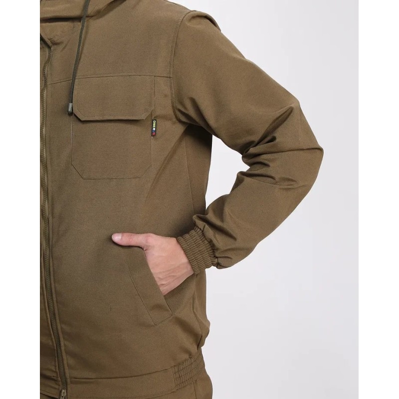 Костюм мужской OneRus Егерь, ткань Брезент, хаки, размер 60-62, 182-188 см