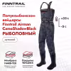 Полукомбинезон-вейдерсы мужской Finntrail Airman 5260, мембрана Hard-Tex, CamoShadowBlack, серый камуфляж, размер M/43, 170-180 см