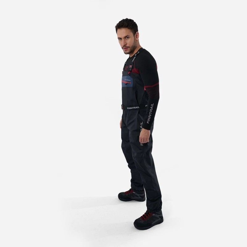 Полукомбинезон-вейдерсы Finntrail Athletic 1532 Graphite, мембрана Hard-Tex, черный, размер 54-56 (XL), 180-190 см