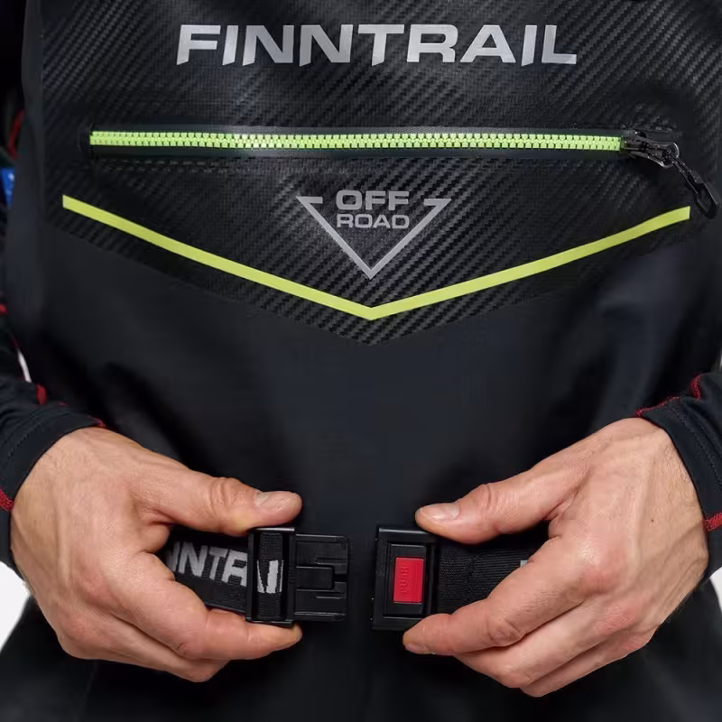 Полукомбинезон-вейдерсы Finntrail Enduro 1539 Graphite, мембрана Hard-Tex, черный, размер LK/44, 175-185 см