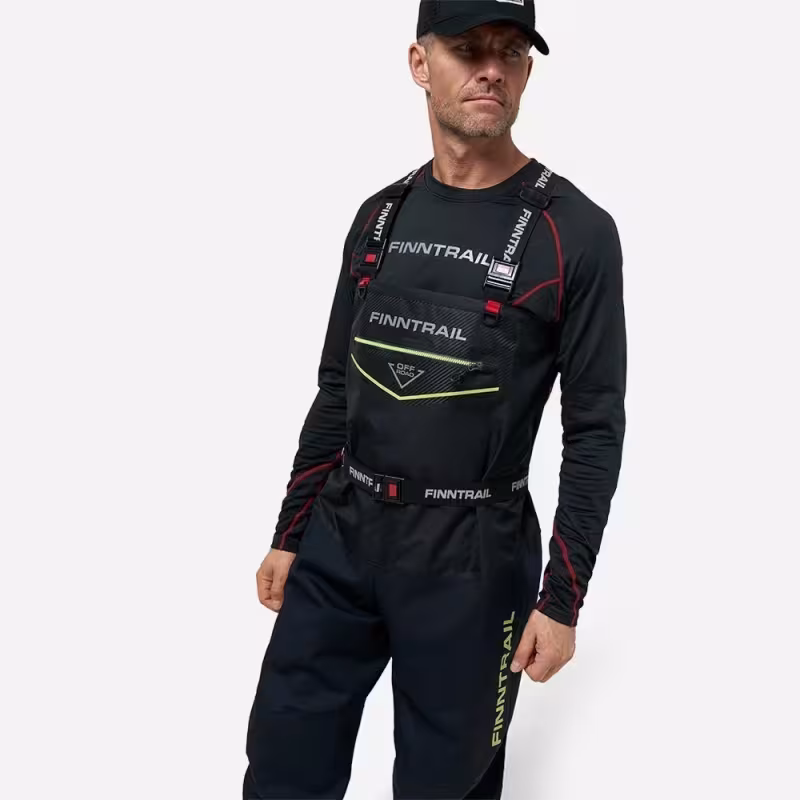 Полукомбинезон-вейдерсы Finntrail Enduro 1539 Graphite, мембрана Hard-Tex, черный, размер MK/43, 170-180 см