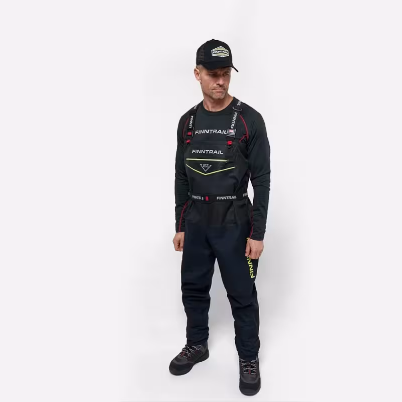 Полукомбинезон-вейдерсы Finntrail Enduro 1539 Graphite, мембрана Hard-Tex, черный, размер ML/44, 180-190 см