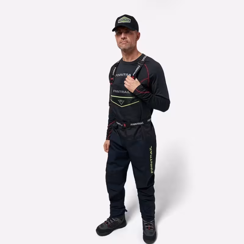 Полукомбинезон-вейдерсы Finntrail Enduro 1539 Graphite, мембрана Hard-Tex, черный, размер ML/44, 180-190 см