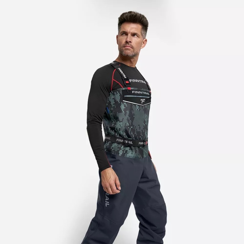 Полукомбинезон-вейдерсы Finntrail Enduro BF 5281 CamoGrey, мембрана Hard-Tex, серый камуфляж, размер MK/42, 170-180 см