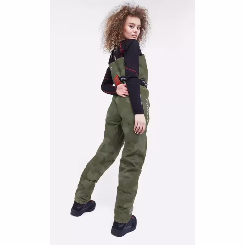 Полукомбинезон-вейдерсы женский Finntrail Rachel 1520, мембрана Hard-Tex, CamoShadowGreen, зеленый, размер XS/38, 155-165 см