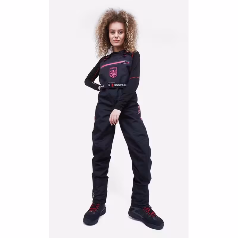 Полукомбинезон-вейдерсы женский Finntrail Rachel 1520, мембрана Hard-Tex, черный, размер SQ/38, 160-170 см