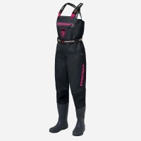 Полукомбинезон-вейдерсы женский Finntrail Rachel BF 5300 Graphite, мембрана Hard-Tex, черный, размер SQ/38, 160-170 см