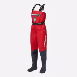 Полукомбинезон-вейдерсы женский Finntrail Rachel BF 5300 Red, мембрана Hard-Tex, красный, размер XL/40, 170-180 см