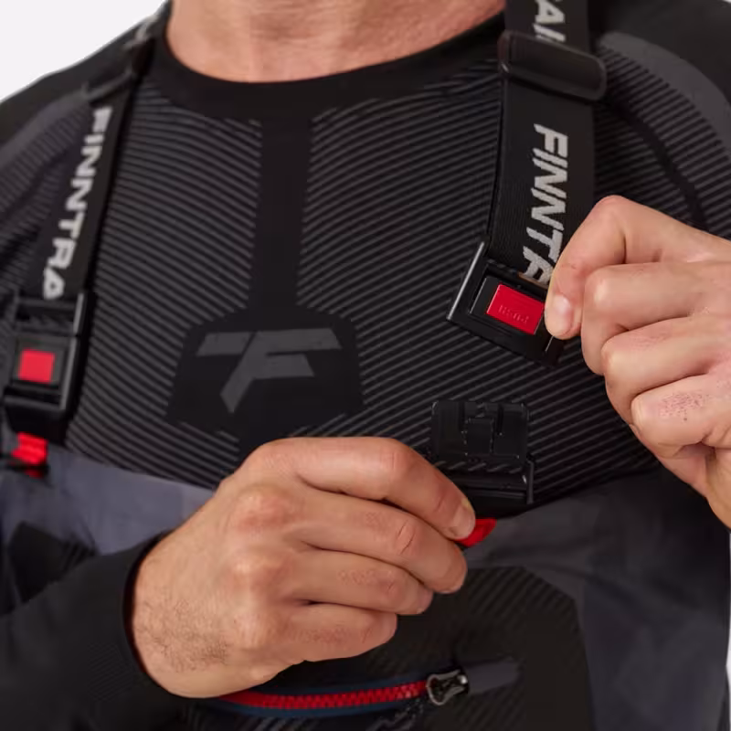 Полукомбинезон-вейдерсы Finntrail Speedmaster 1528 Camo Shadow Black, мембрана Hard-Tex, серый камуфляж, размер 48-50 (M), 170-180 см