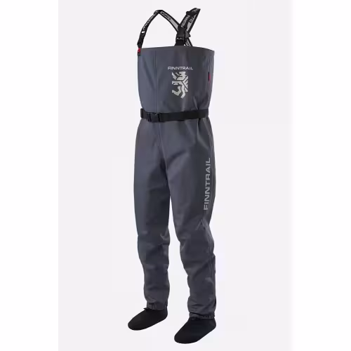 Полукомбинезон-вейдерсы мужской Finntrail Timber 1538 Dark Grey, мембрана Hard-Tex, серый, размер 50-52 (SK), 165-175 см