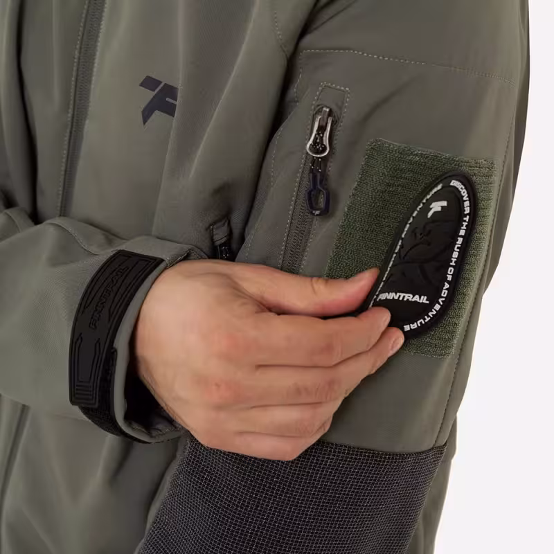 Куртка мужская Finntrail Tactic 1323 khaki, ткань Софтшелл, хаки, размер 48-50 (M), 170-180 см