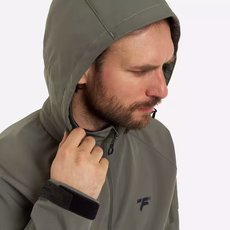 Куртка мужская Finntrail Tactic 1323 khaki, ткань Софтшелл, хаки, размер 48-50 (M), 170-180 см