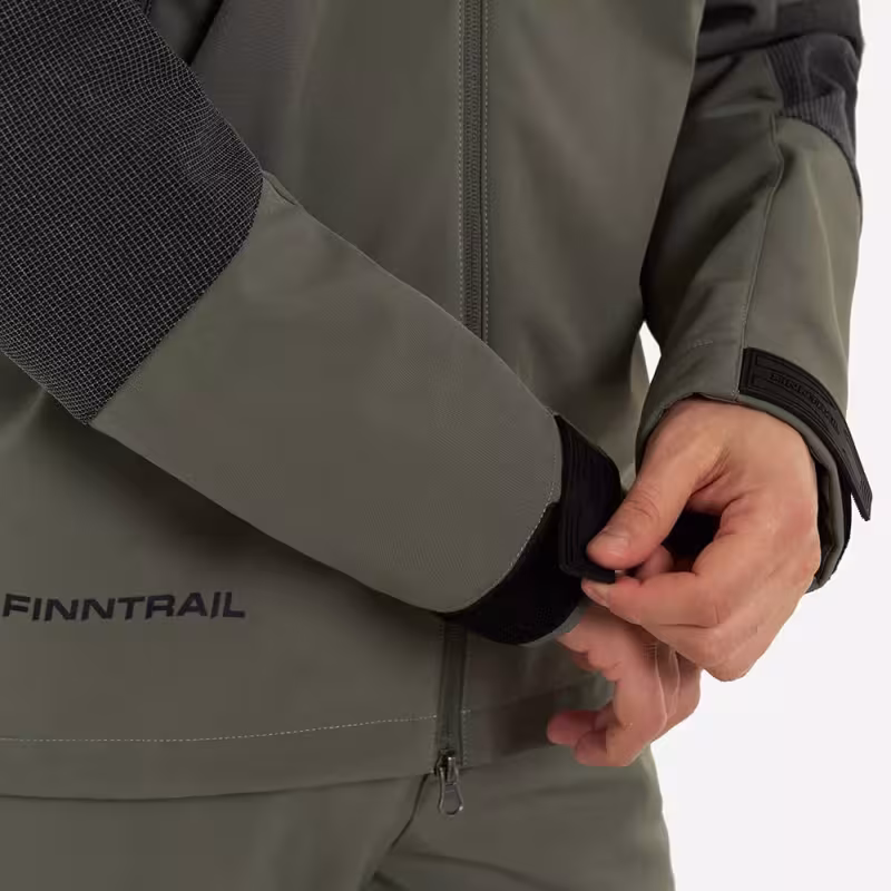 Куртка мужская Finntrail Tactic 1323 khaki, ткань Софтшелл, хаки, размер 42-44 (XS), 160-170 см