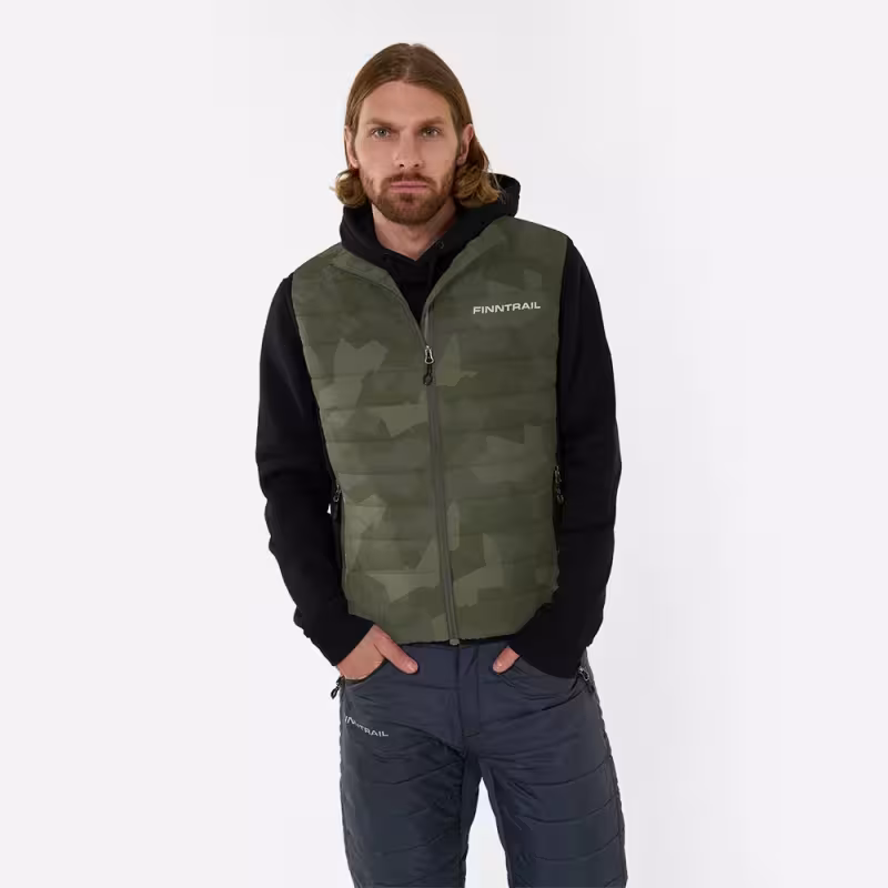 Жилет мужской Finntrail Master Vest 1506 CamoShadowGreen, полиэстер, зеленый, размер M