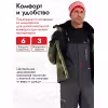 Костюм мужской Finntrail Atlas 3440 CamoShadowGreen, ткань Рипстоп/мембрана Hard-Tex, зеленый камуфляж/черный, размер 50-52 (L), 175-185 см