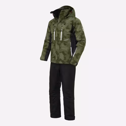Костюм мужской Finntrail Atlas 3440 CamoShadowGreen, ткань Рипстоп/мембрана Hard-Tex, зеленый камуфляж/черный, размер 62-64 (XXXL), 190-200 см