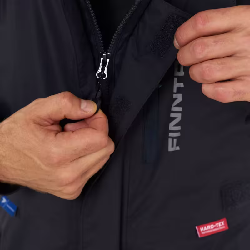 Костюм мужской Finntrail Atlas 3440 Graphite, ткань Рипстоп/мембрана Hard-Tex, черный, размер 44-46 (S), 165-175 см