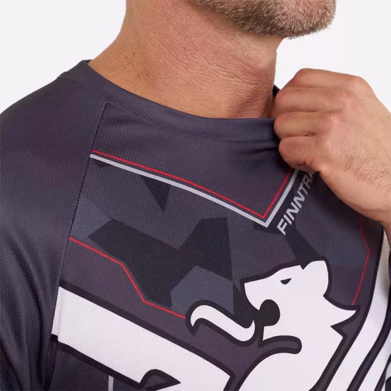 Джерси мужское Finntrail Jersey 6601 CamoShadowBlack, полиэстер, черный, размер 44-46 (S), 165-175 см