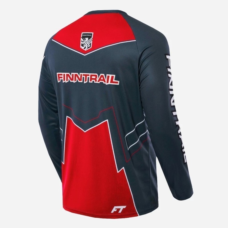 Джерси мужское Finntrail Jersey 6601 Red, ткань полиэстер, красный, размер XXS