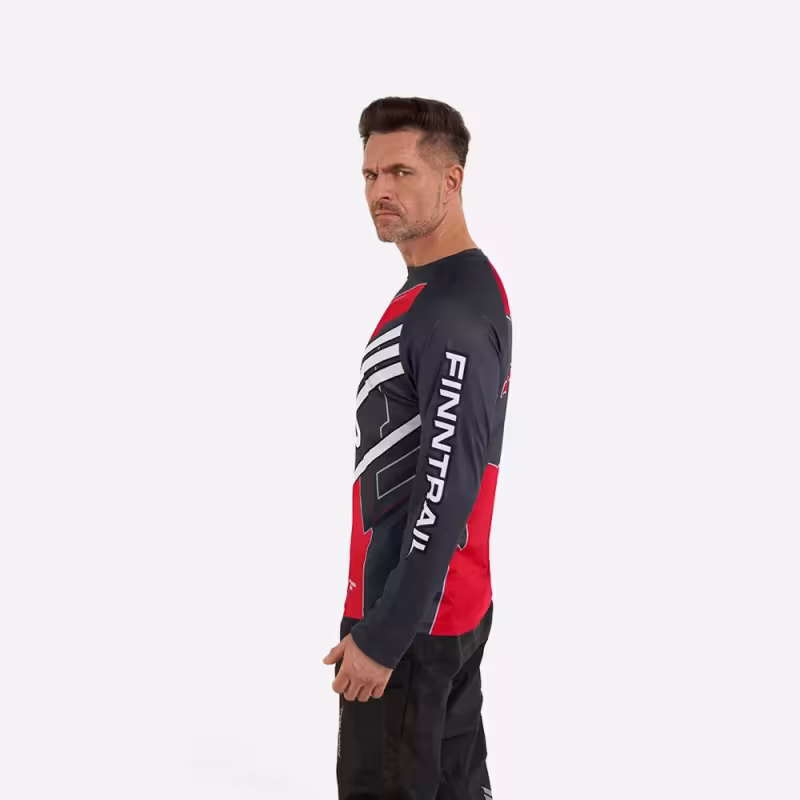 Джерси мужское Finntrail Jersey 6601 Red, полиэстер, красный, размер 40-42 (XXS), 155-165 см