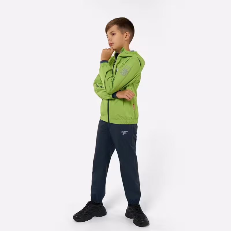 Коcтюм детский Finntrail Outdoor Suit Kids 3781 AppleGreen, полиэстер, черный/зеленый, 134-140 см