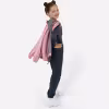 Коcтюм детский Finntrail Outdoor Suit Kids 3781 Powder, полиэстер, черный/розовый, 134-140 см
