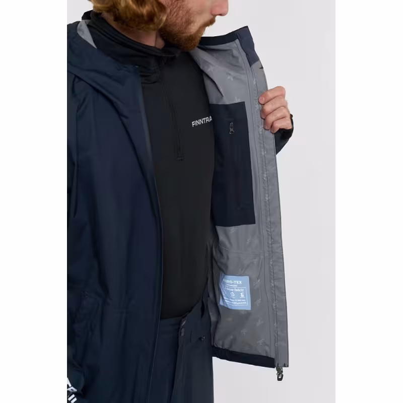 Костюм мужской Finntrail Outdoor suit 3445 DarkGrey, мембрана Hard-Tex, серый, размер 62-64 (XXXL), 190-200 см