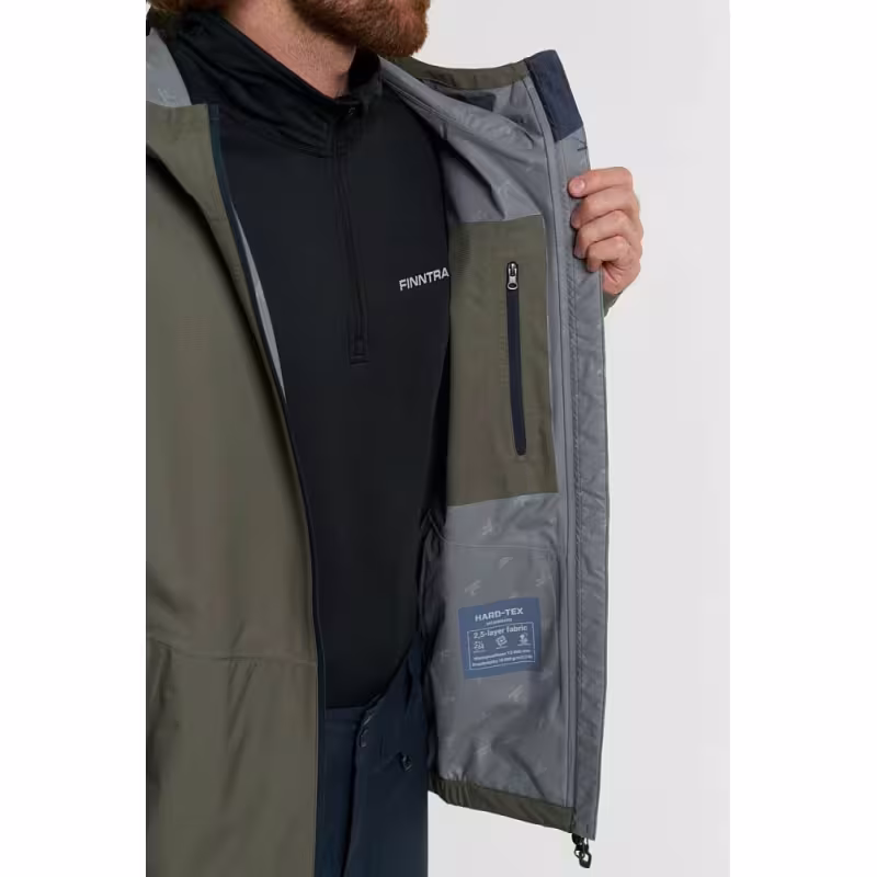 Костюм мужской Finntrail Outdoor suit 3445 Khaki, мембрана Hard-Tex, хаки, размер 44-46 (S), 165-175 см