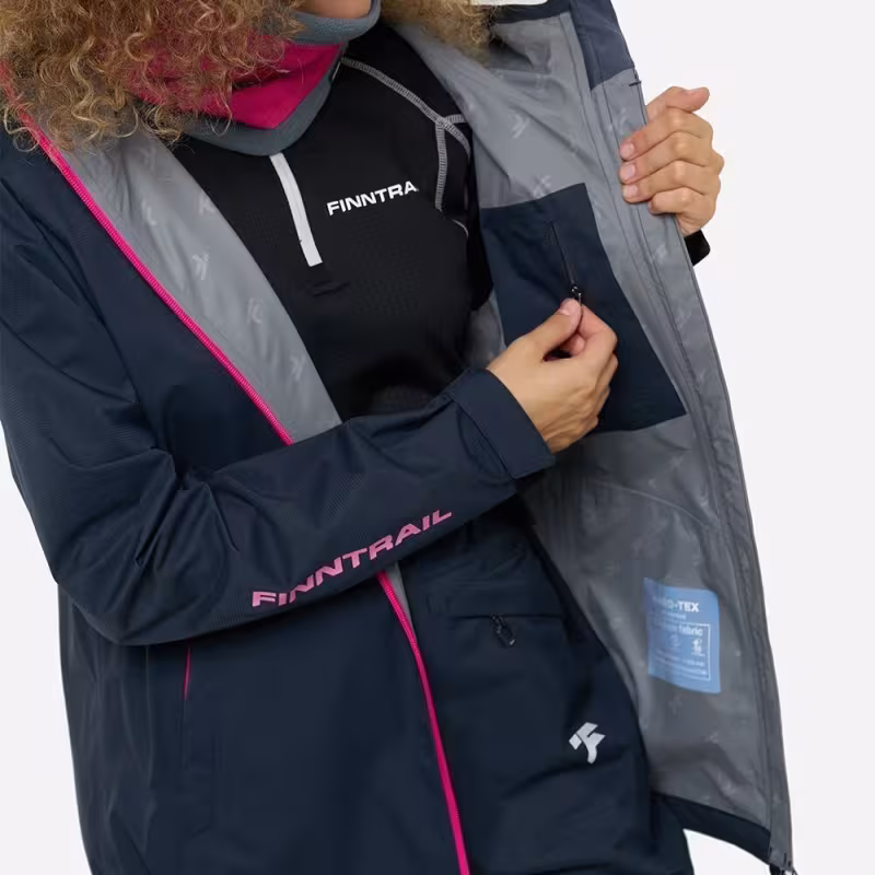 Костюм женский Finntrail Outdoor Suit 3455 Graphite, мембрана Hard-Tex, черный, размер 50-52 (MQ), 165-175 см