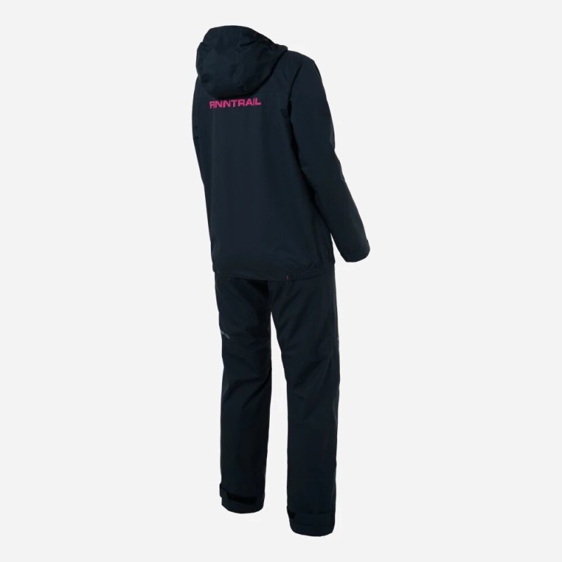 Костюм женский Finntrail Outdoor Suit 3455 Graphite, мембрана Hard-Tex, черный, размер 48-50 (SQ), 160-170 см