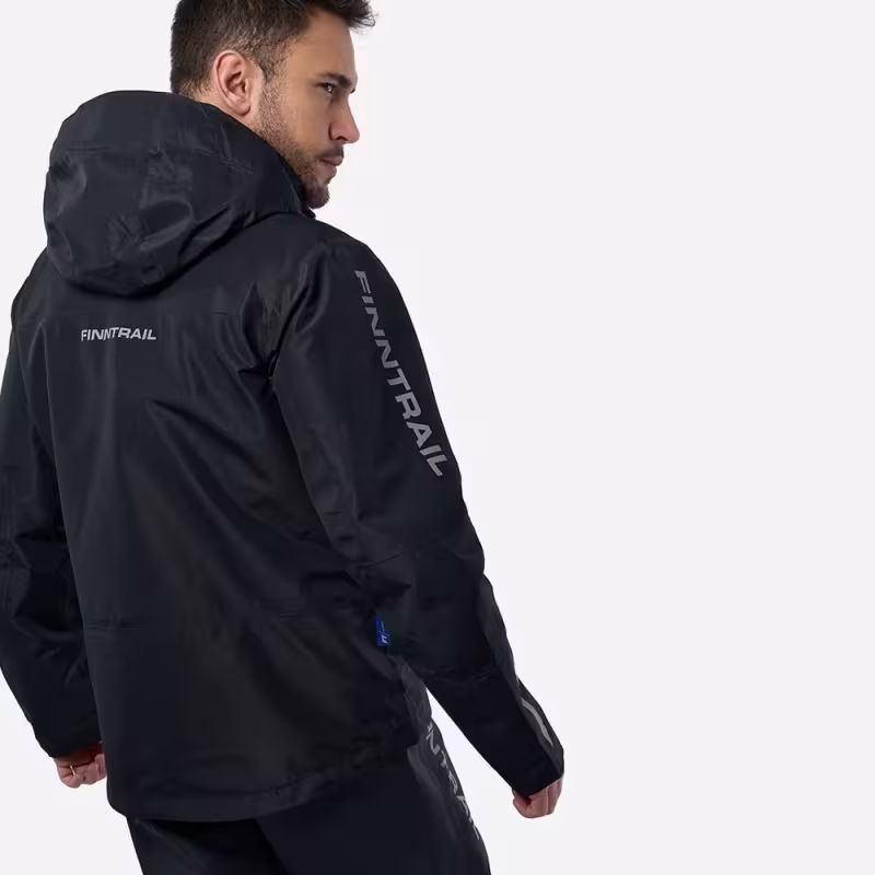 Куртка мужская Finntrail Athletic 4024 Graphite, мембрана Hard-Tex, черный, размер 50-52 (L), 175-185 см