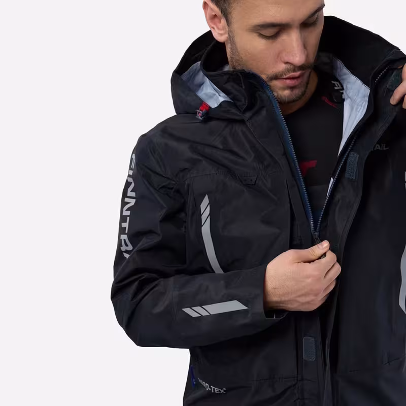 Куртка мужская Finntrail Athletic 4024 Graphite, мембрана Hard-Tex, черный, размер 44-46 (S), 165-175 см