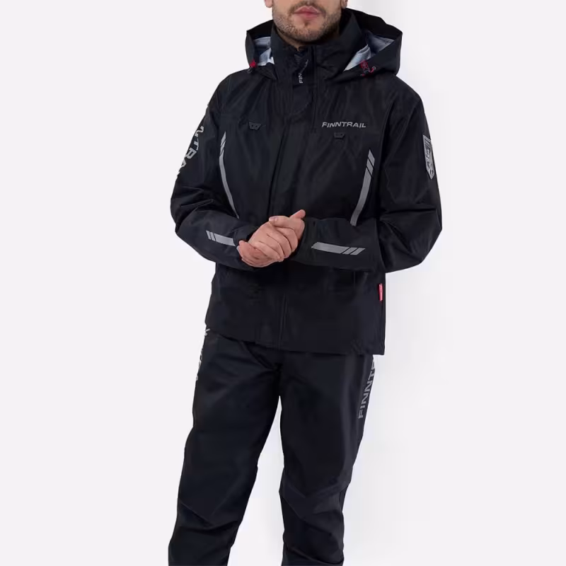 Куртка мужская Finntrail Athletic 4024 Graphite, мембрана Hard-Tex, черный, размер 54-56 (XL), 180-190 см