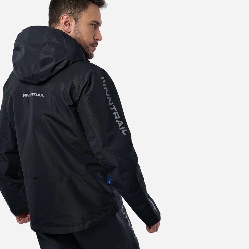 Куртка мужская Finntrail Athletic 4024 Graphite, мембрана Hard-Tex, черный, размер 54-56 (XL), 180-190 см