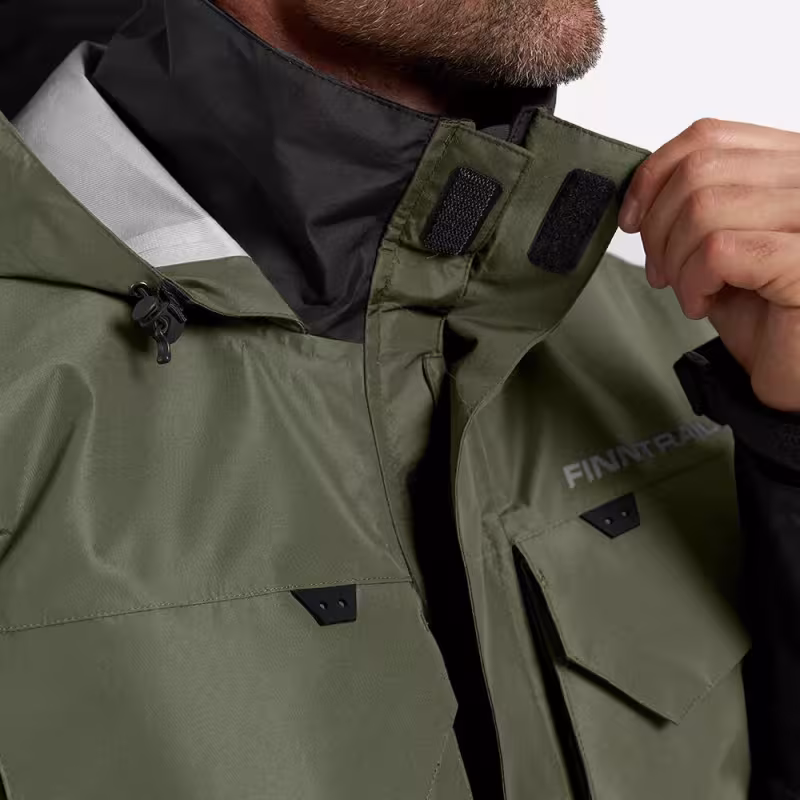 Куртка забродная мужская Finntrail Coaster 4023 Khaki, мембрана Hard-Tex, хаки, размер 54-56 (XL), 180-190 см