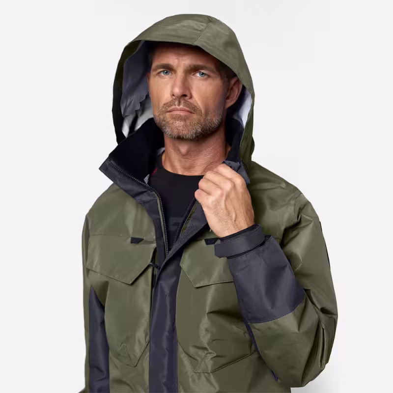 Куртка забродная мужская Finntrail Coaster 4023 Khaki, мембрана Hard-Tex, хаки, размер 54-56 (XL), 180-190 см