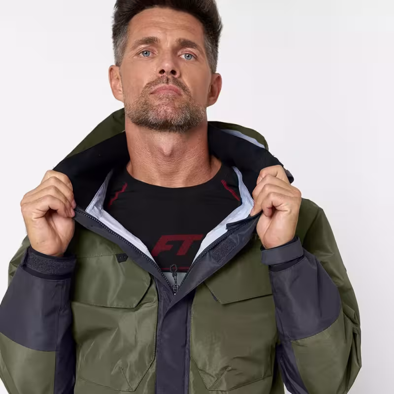 Куртка забродная мужская Finntrail Coaster 4023 Khaki, мембрана Hard-Tex, хаки, размер 62 (XXXL), 190-200 см